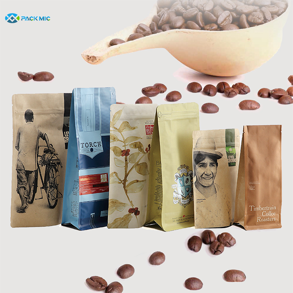 1.flat bottom coffee bag